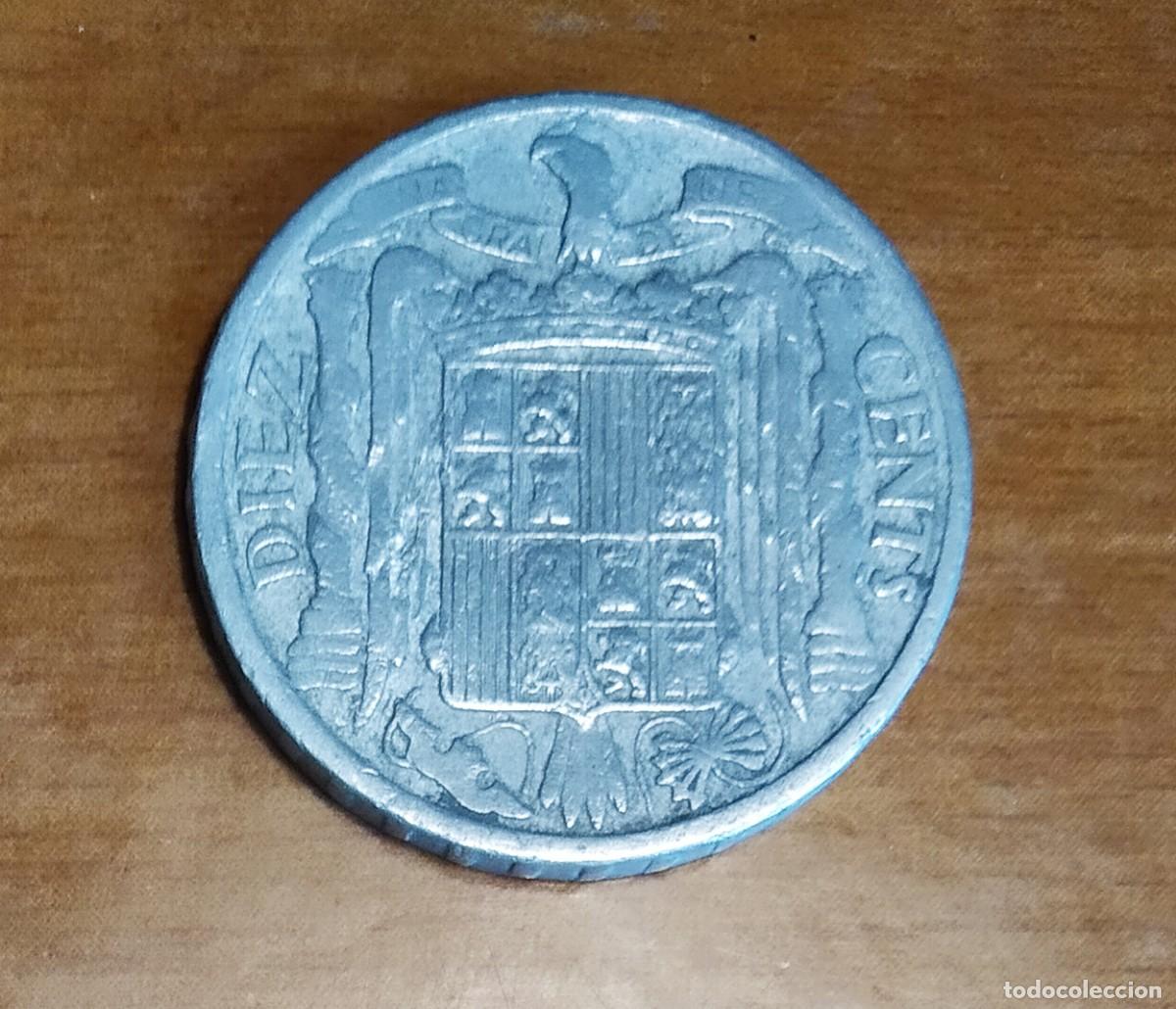 Monedas Franco: DIEZ CENTIMOS DE 1940 - Foto 2