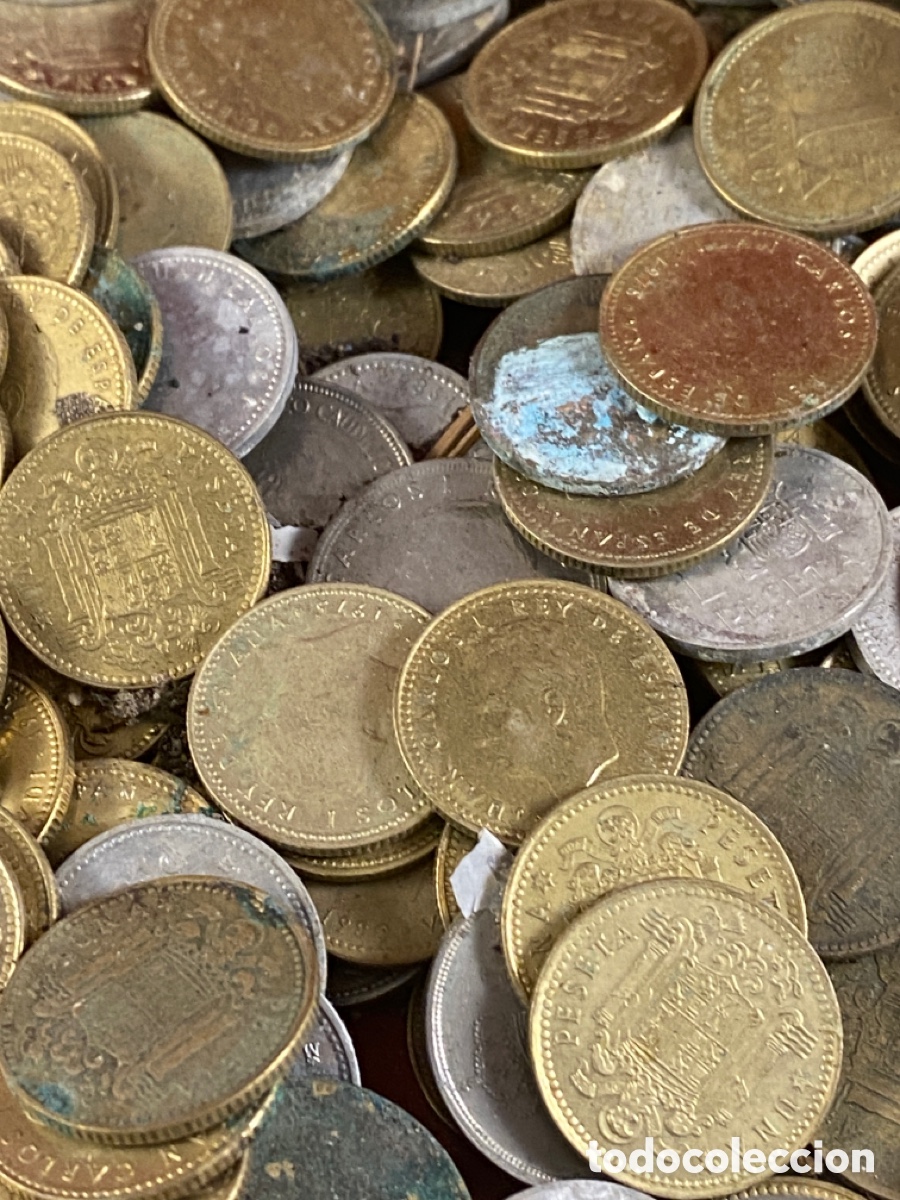 Monedas Franco: + DE 2,5KG DE PESETAS ESPA&Ntilde;OLAS - Foto 5