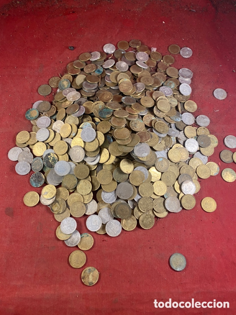 Monedas Franco: + DE 2,5KG DE PESETAS ESPA&Ntilde;OLAS - Foto 1