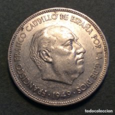 Monedas Franco: 5 PESETAS DE FRANCO 1949 ESTRELLA *19*50. Lote 385592339