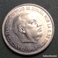 Monedas Franco: 5 PESETAS DE FRANCO 1949 ESTRELLA *19*50. Lote 385592439
