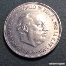 Monedas Franco: 5 PESETAS DE FRANCO 1949 ESTRELLA *19*50. Lote 385592699