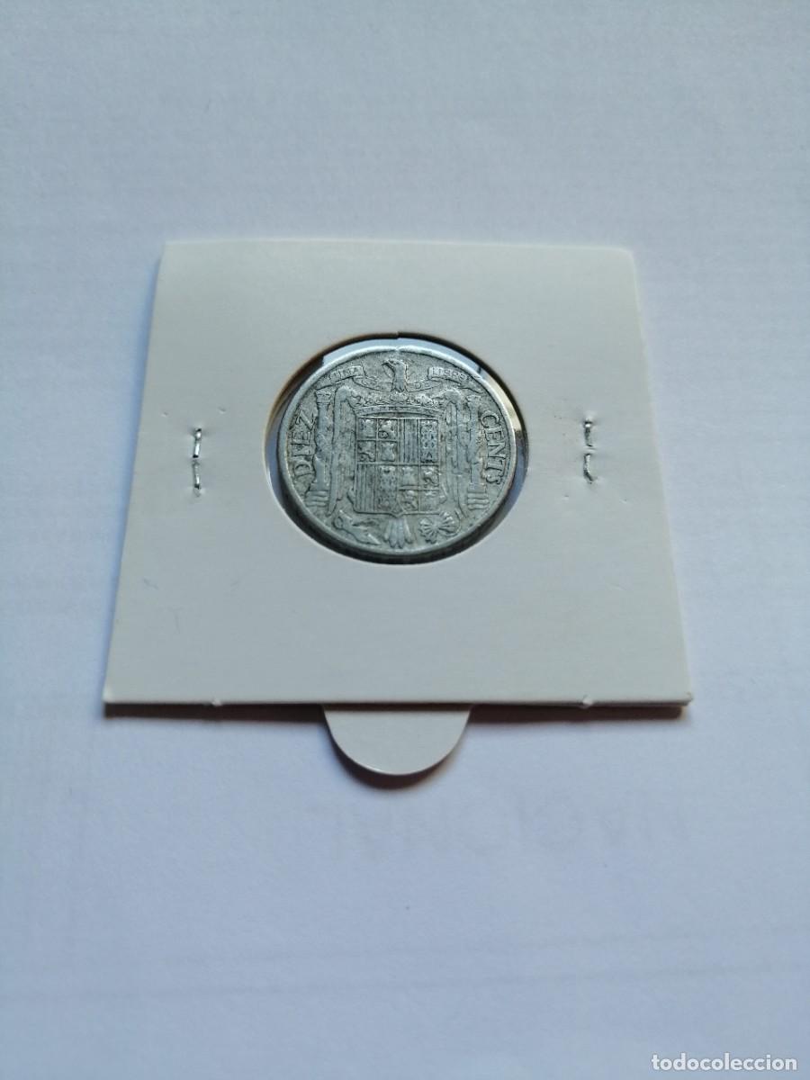 Monedas Franco: 10 Centimos 1941 Error variante Plus con V - Foto 2