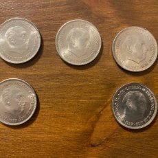 Monedas Franco: LOTE DE 5 MONEDAS DE 25 PESETAS DE 1957 S/C ESTRELLA 67. Lote 386097374