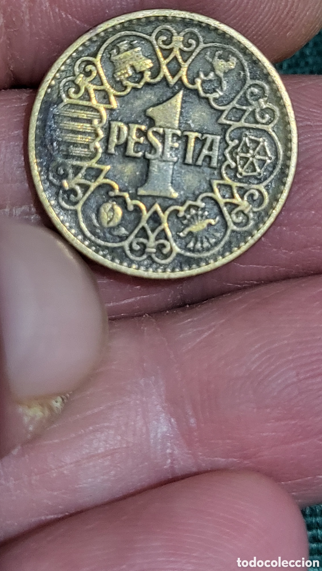 Monedas Franco: Moneda una peseta 1944 - Foto 1