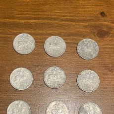 Monedas Franco: LOTE DE 9 MONEDAS DE 10 CTS 1945 ESTADO ESPAÑOL. Lote 386648384