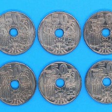 Monedas Franco: ESPAÑA, LOTE 10 MONEDAS 50 CÉNTIMOS 1949 (*19-62) S/C BRILLO ORIGINAL. Lote 386786099