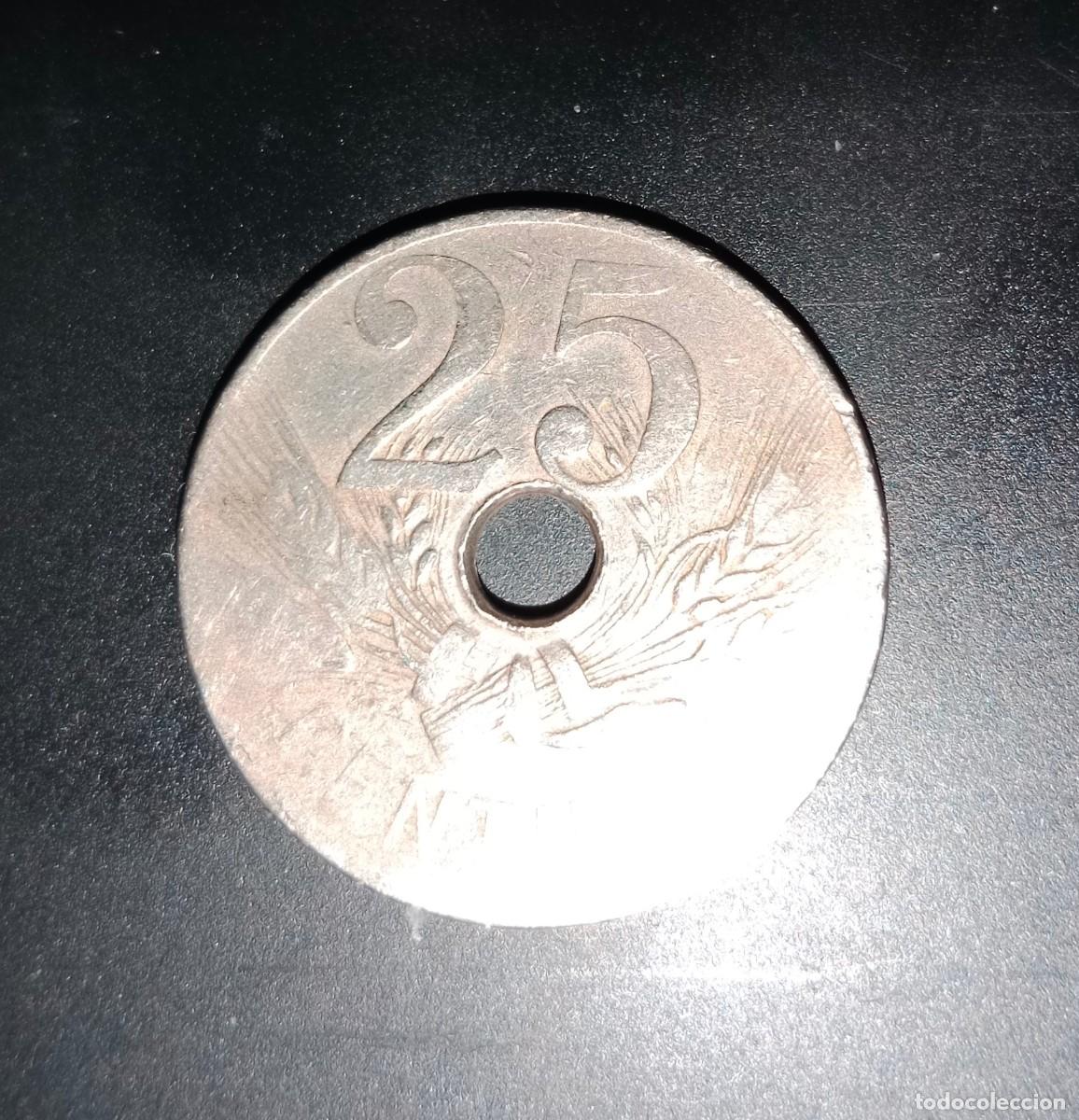 Monedas Franco: Moneda de 25 c&eacute;ntimos de 1927 alfonso✓||| - Foto 1