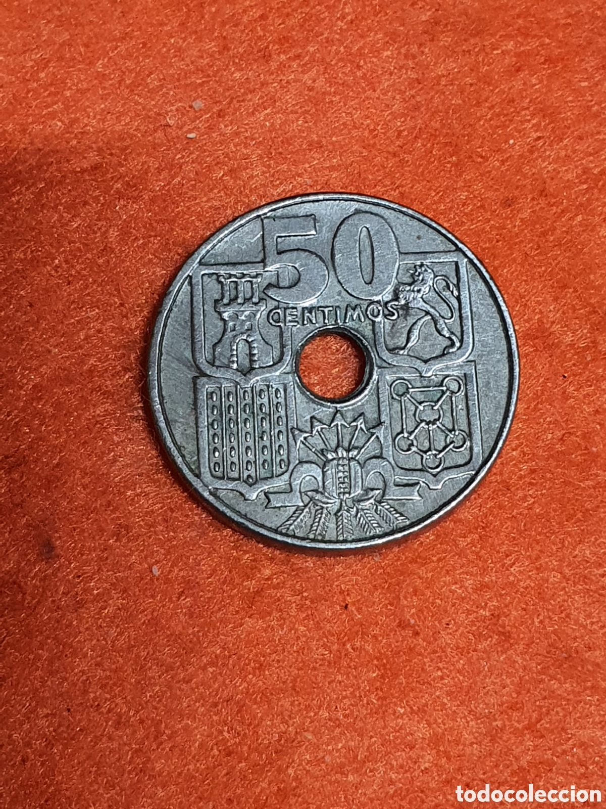 Monedas Franco: 50 c&eacute;ntimos Espa&ntilde;a 1949 * 62 - Foto 2
