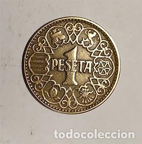 Monedas Franco: MONEDA DE 1 PESETA DE 1944 - Foto 1