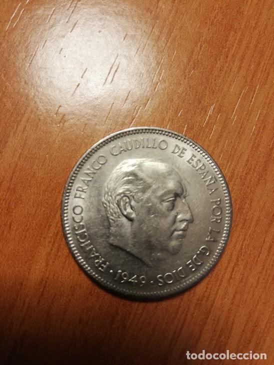 Monedas Franco: Moneda 5 pesetas 1949 - Foto 1