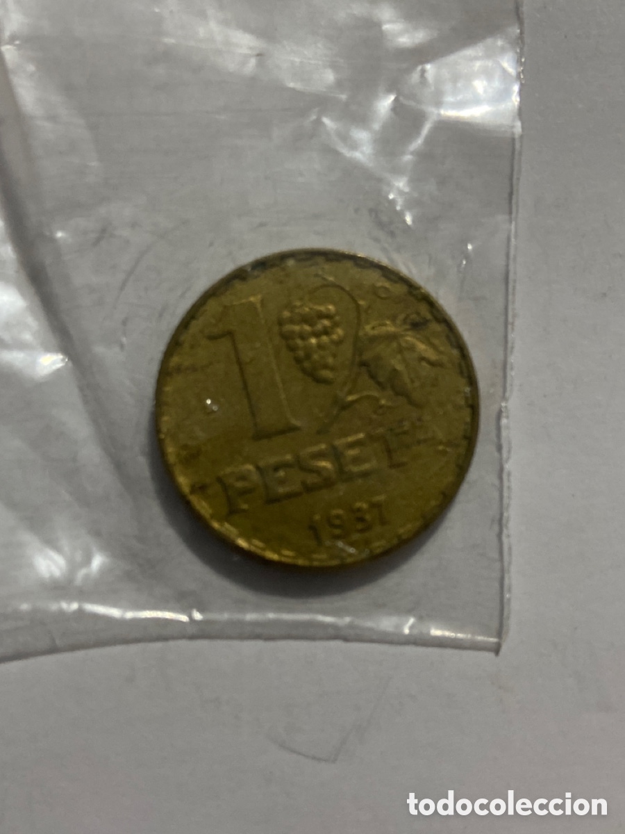 Monnaies Franco: Moneda de 1 peseta Espa&ntilde;ola de 1937