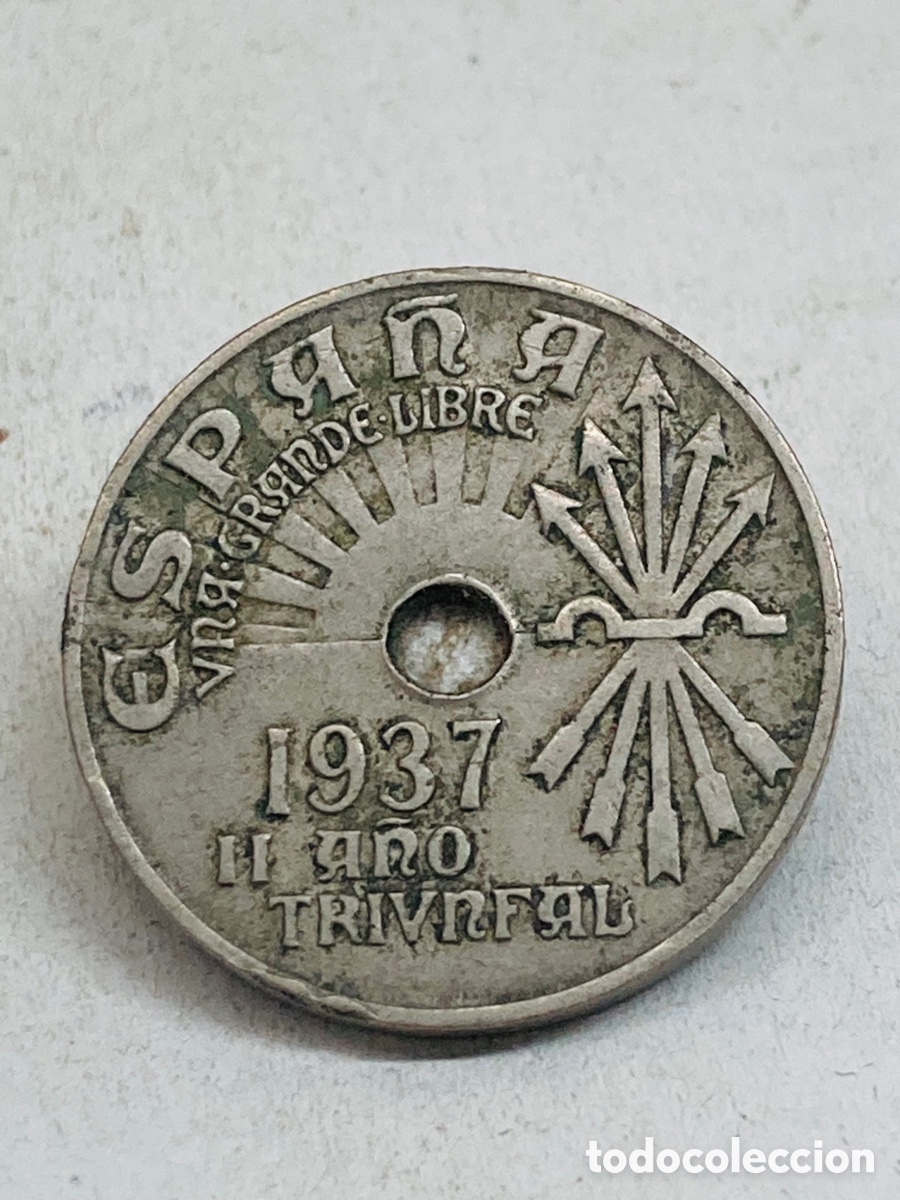 Monedas Franco: Moneda de 25 c&eacute;ntimos 1937 - Foto 1