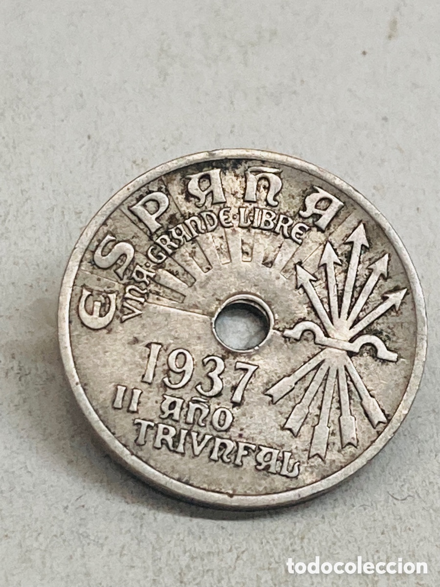 Monedas Franco: Moneda de 25 c&eacute;ntimos 1937 - Foto 1