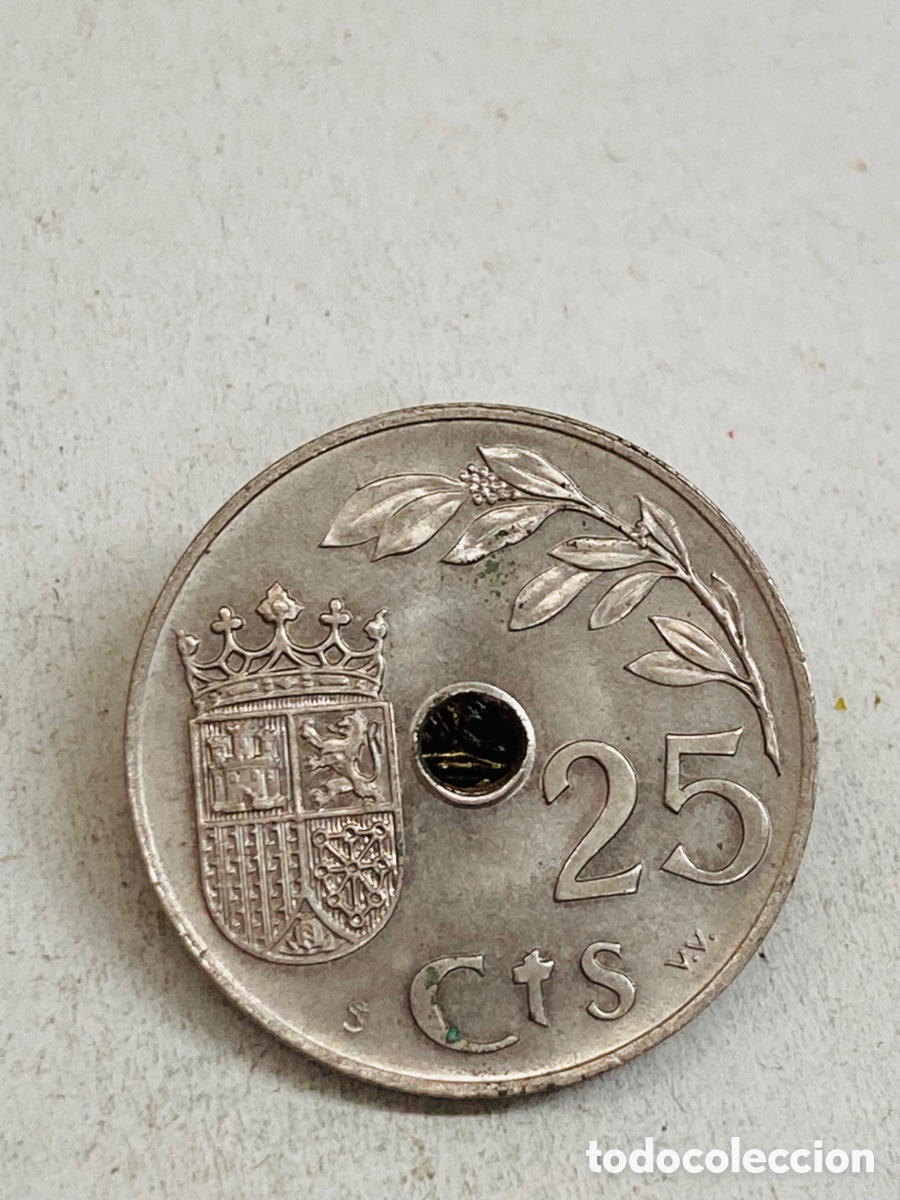 Monedas Franco: Moneda de veinticinco c&eacute;ntimos 1937 - Foto 1