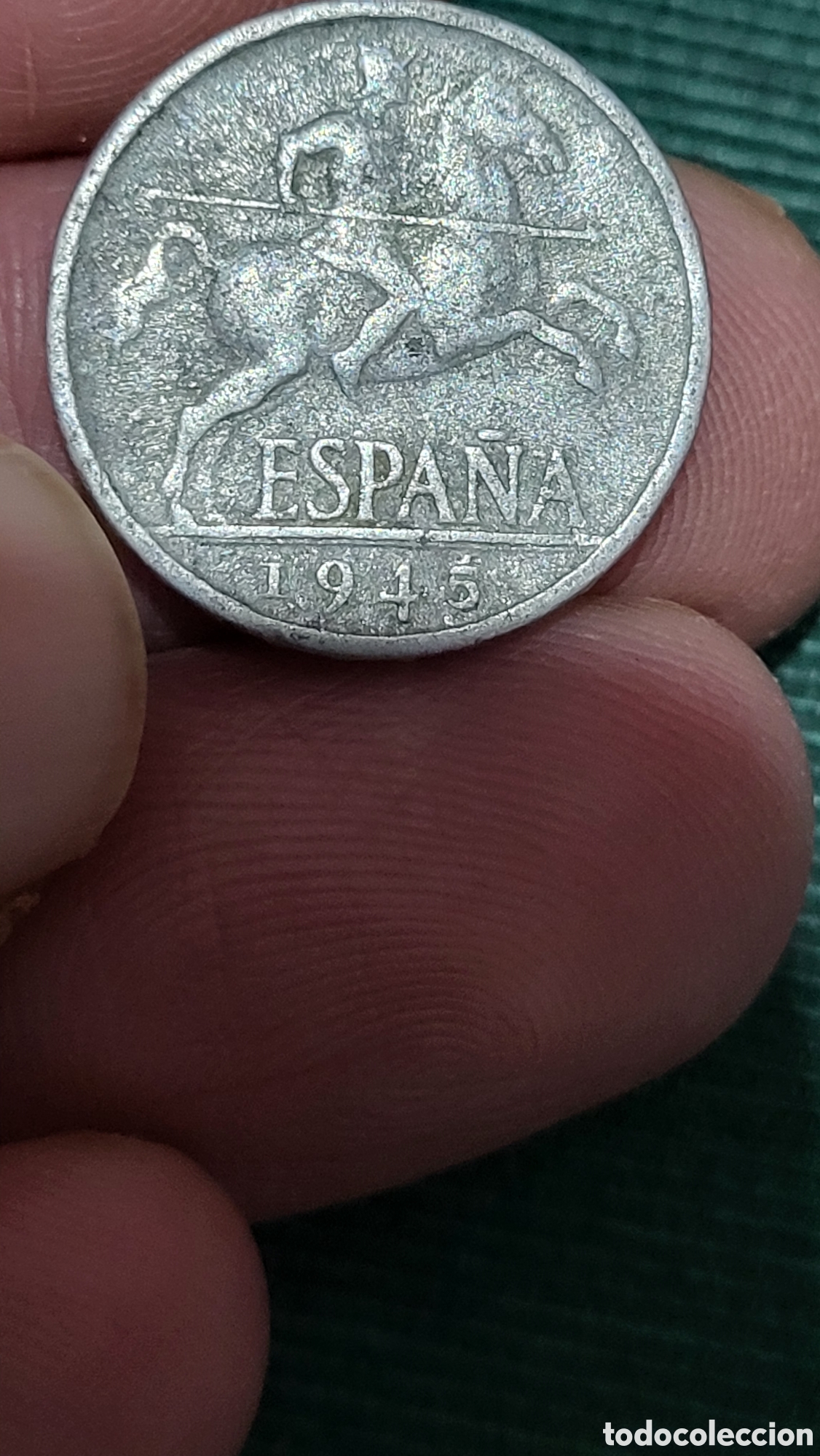 Monedas Franco: Moneda 5 centimos 1945 - Foto 1