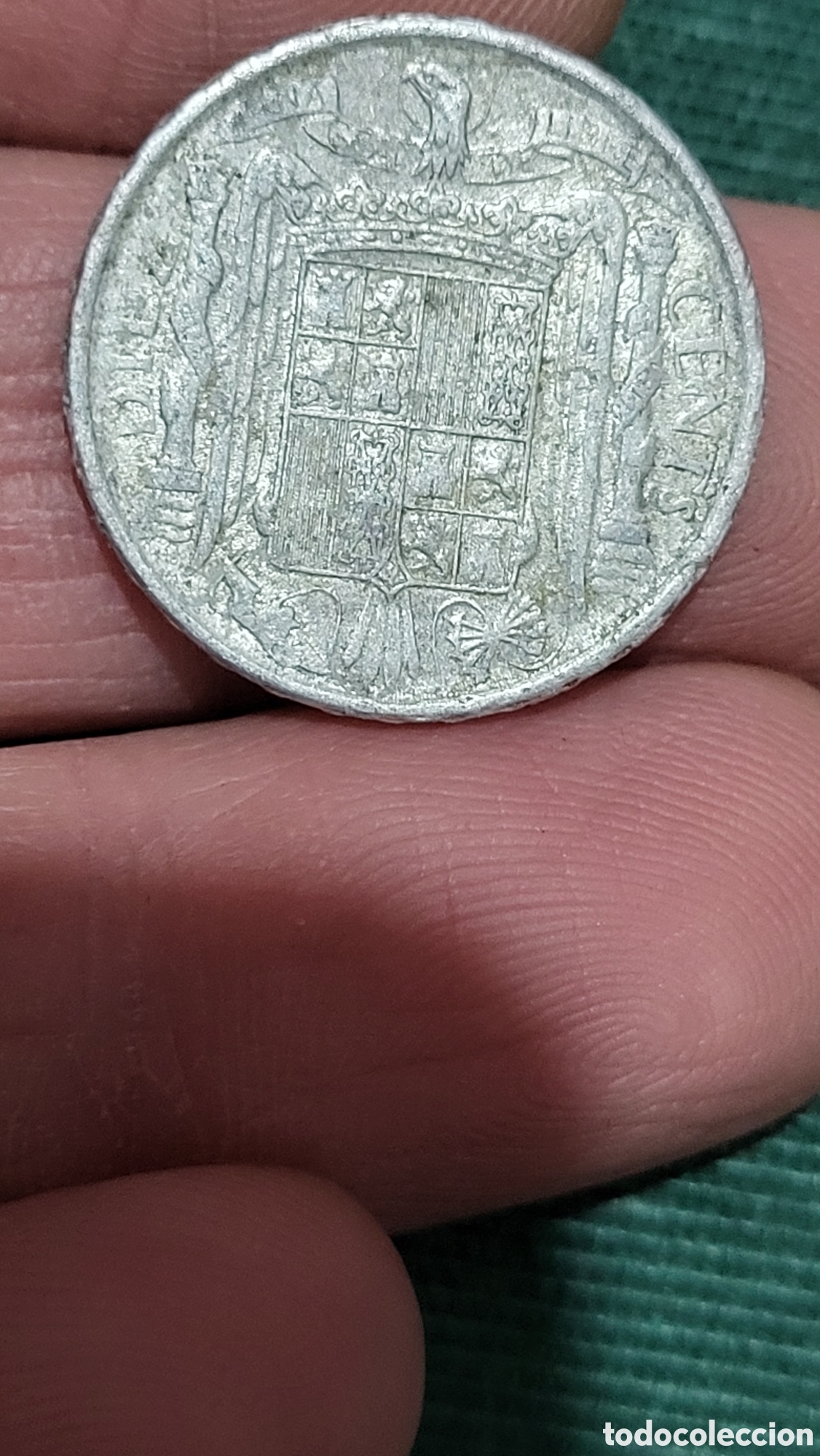 Monedas Franco: Moneda 10 centimos 1945 - Foto 2