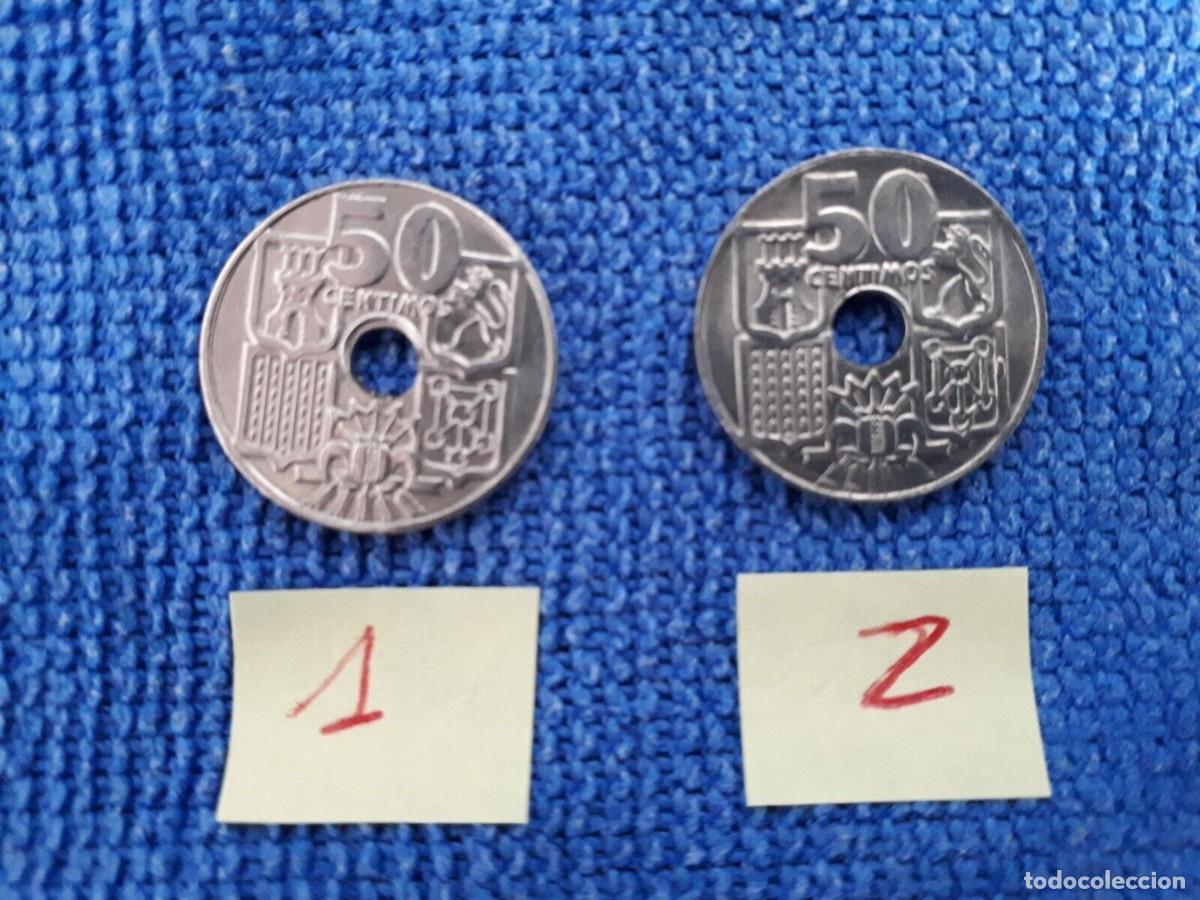 Monedas Franco: 50 centimos 1963 63 2 monedas sin circular - Foto 1