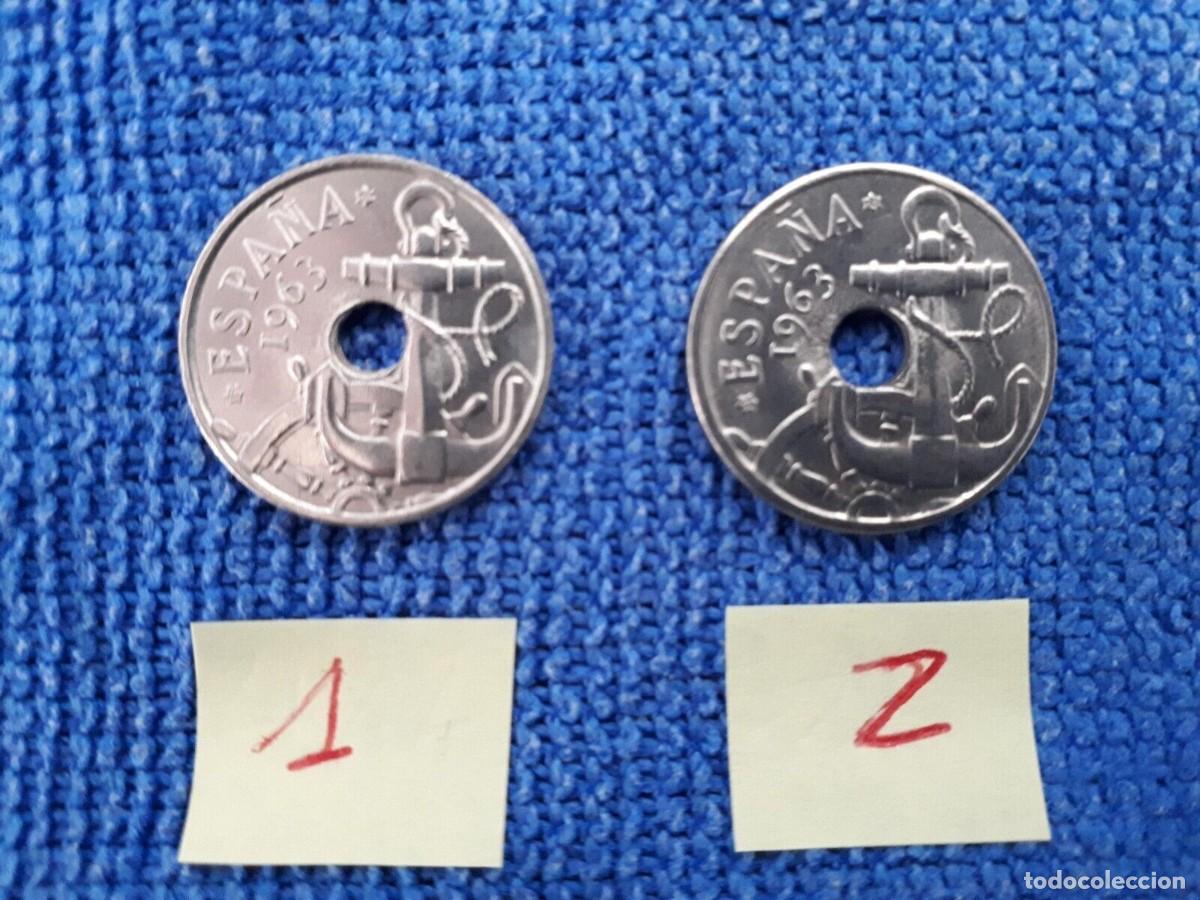 Monedas Franco: 50 centimos 1963 63 2 monedas sin circular - Foto 2