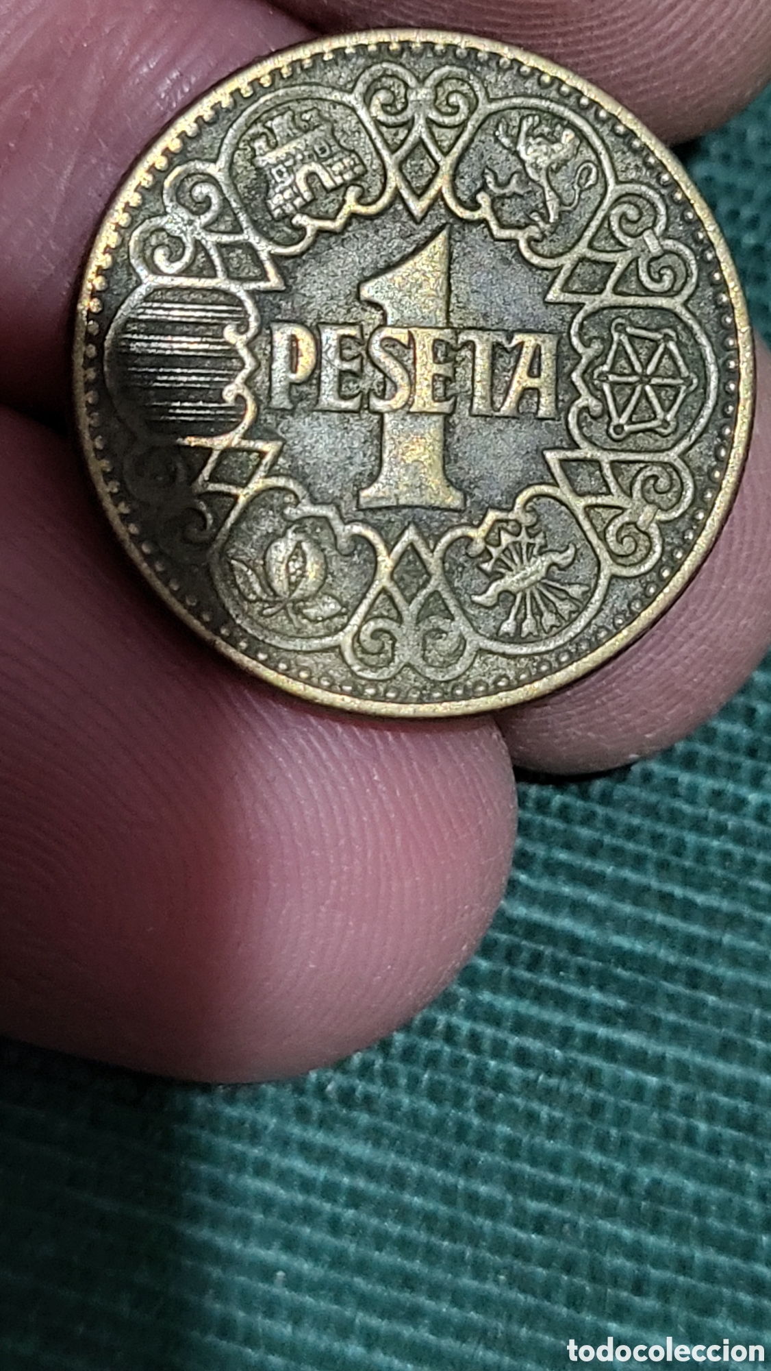 Monedas Franco: Moneda una peseta 1944 - Foto 1