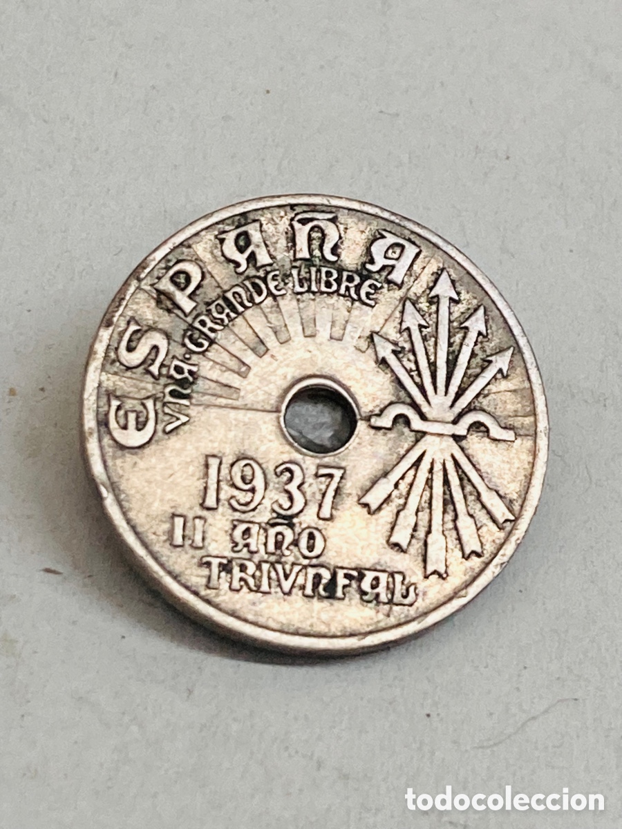 Monedas Franco: Moneda de 25 c&eacute;ntimos 1937 - Foto 1