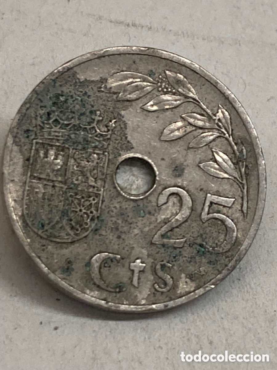 Monedas Franco: Moneda de 25 c&eacute;ntimos 1937 - Foto 1