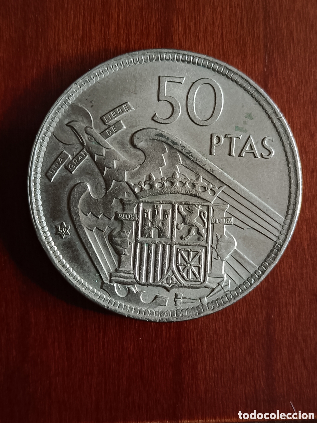 Monedas Franco: Moneda 50 pesetas de Franco - Foto 3