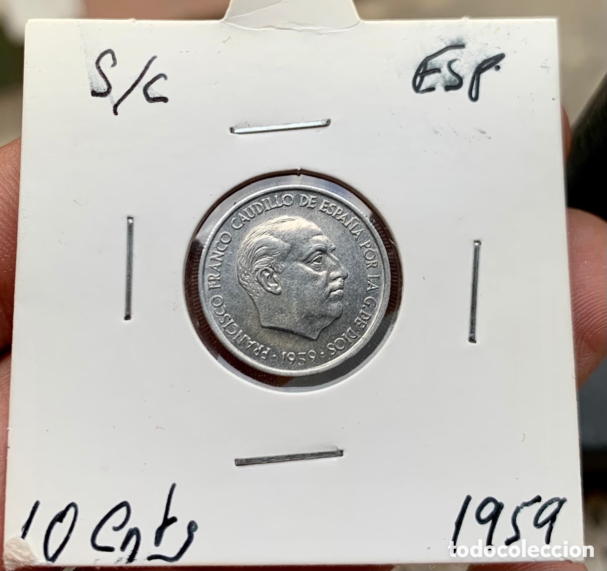 Monedas Franco: Moneda 10 Centimos 1959 SC. Franco - Foto 1