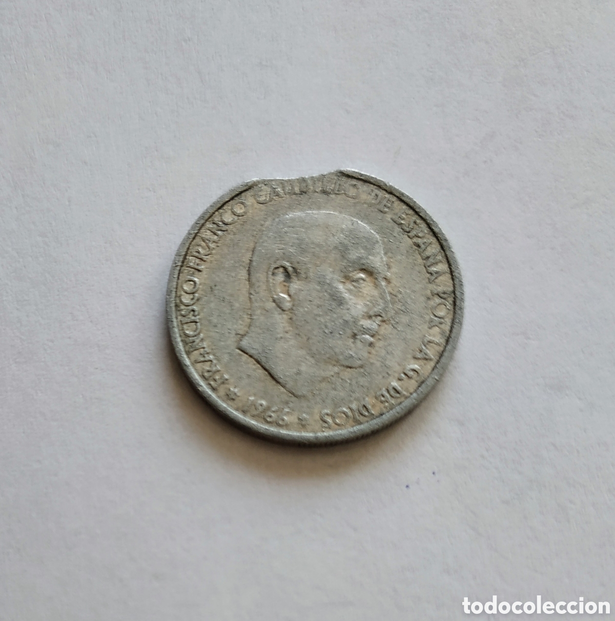 Monedas Franco: 50 c&eacute;ntimos 1966 * 68 error. - Foto 2