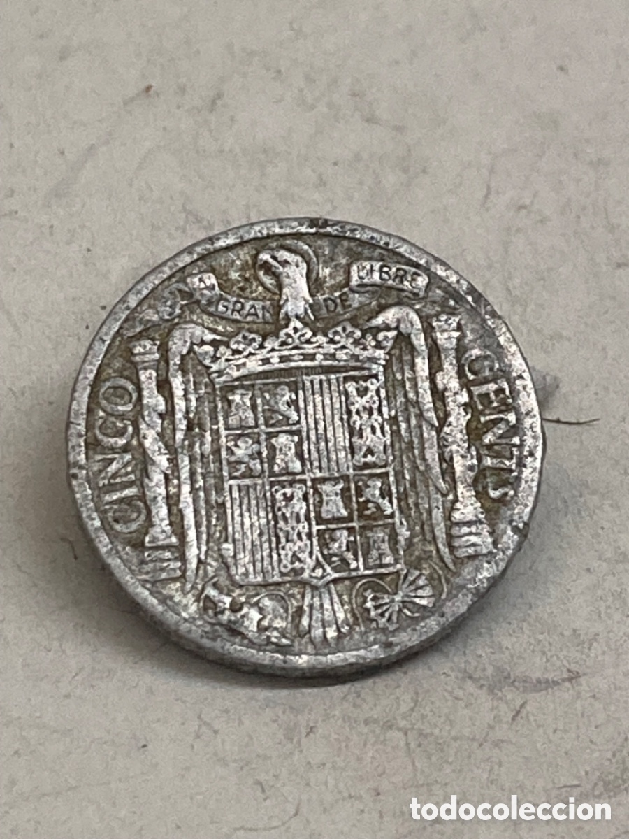 Monedas Franco: Moneda cinco c&eacute;ntimos 1941 - Foto 2