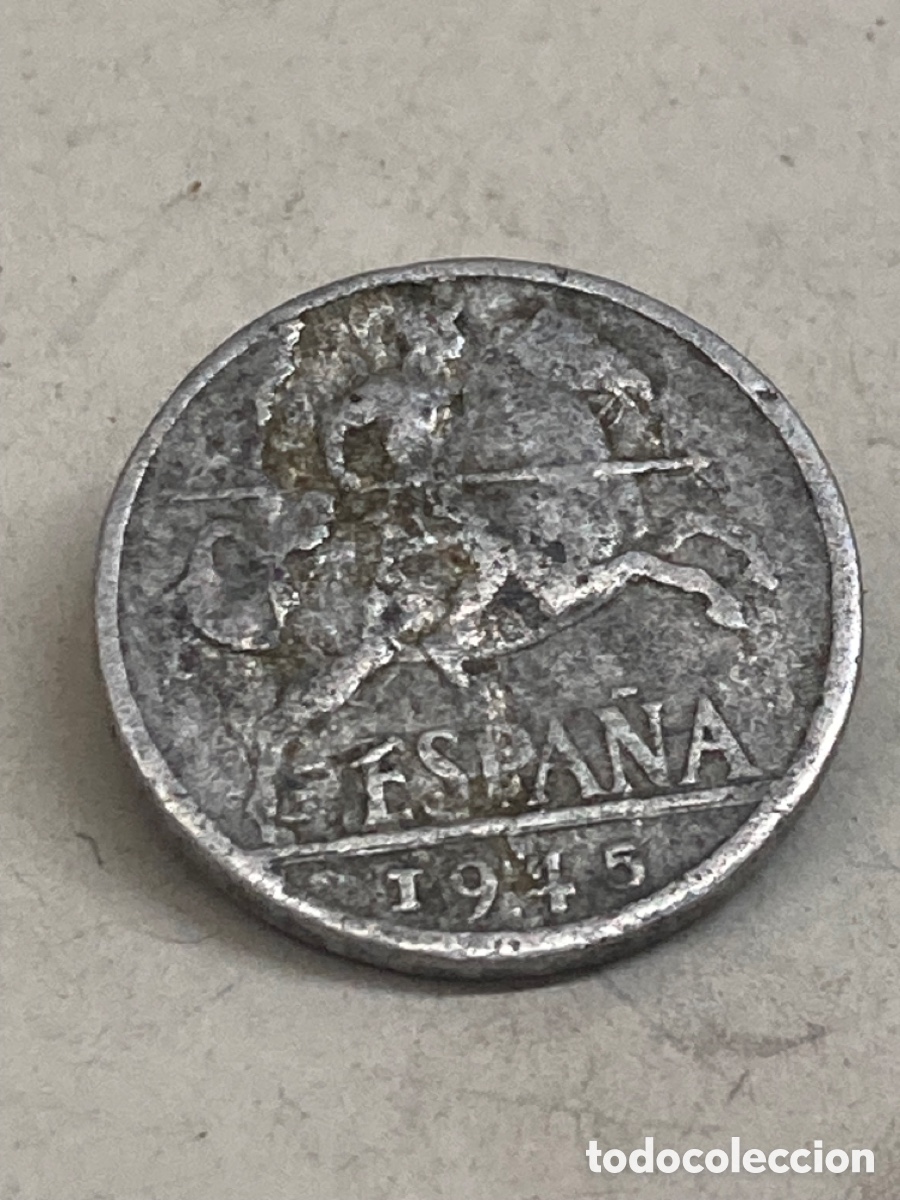 Monedas Franco: Moneda de diez c&eacute;ntimos 1945 - Foto 1