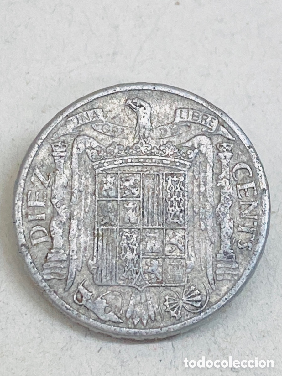 Monedas Franco: Moneda de diez c&eacute;ntimos 1953 - Foto 2