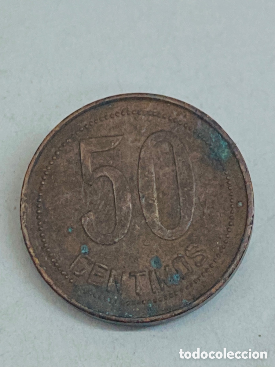 Monedas Franco: Moneda de 50 c&eacute;ntimos 1937 - Foto 1