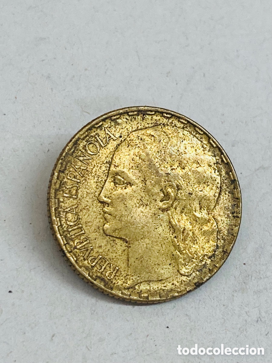 Monedas Franco: Moneda de una peseta 1937 - Foto 2