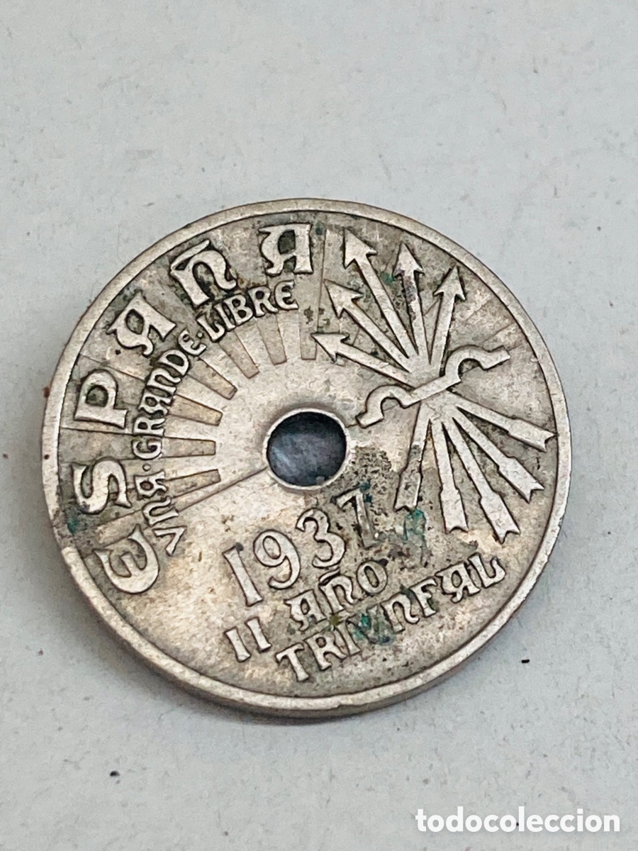 Monedas Franco: Moneda de 25 c&eacute;ntimos 1937 - Foto 1