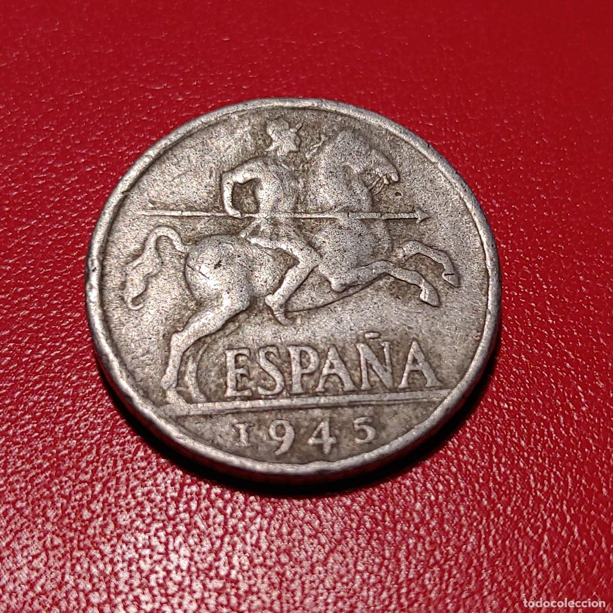 Monedas Franco: DIEZ CNTS 1945 ESPA&Ntilde;A - Foto 1