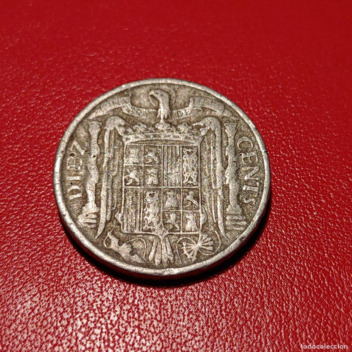 Monedas Franco: DIEZ CNTS 1945 ESPA&Ntilde;A - Foto 2