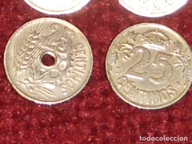 Monedas Franco: ANTIGUAS MONEDAS ESPA&Ntilde;OLAS ,DE 25CENTIMOS - Foto 2