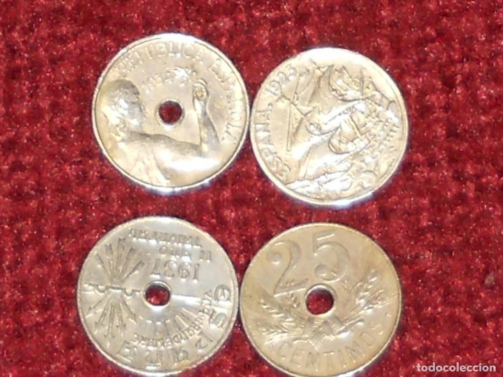 Monedas Franco: ANTIGUAS MONEDAS ESPA&Ntilde;OLAS ,DE 25CENTIMOS - Foto 3