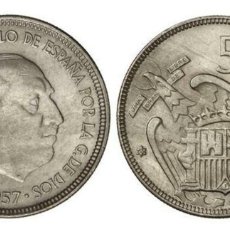 Monedas Franco: ESPAÑA 5 PESETAS FRANCO 1957 ESTRELLA 68 S/C DE CARTUCHO (AÑO 1968)