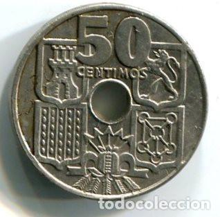Monedas Franco: Espa&ntilde;a. Moneda de 50 c&eacute;ntimos de 1949 *62 - Foto 1