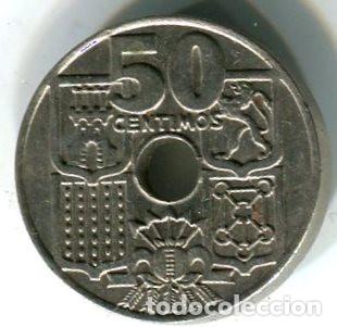 Monedas Franco: Espa&ntilde;a. Moneda de 50 c&eacute;ntimos de 1949 *62 - Foto 1