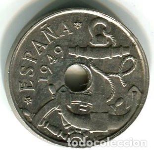 Monedas Franco: Espa&ntilde;a. Moneda de 50 c&eacute;ntimos de 1949 *62 - Foto 2