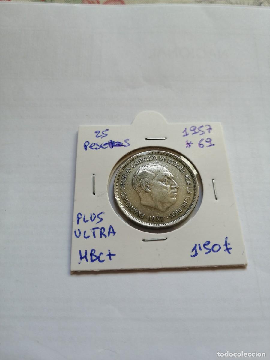 Monedas Franco: 25 pesetas 1957 estrella 69