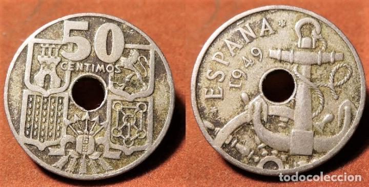 Monedas Franco: MONEDA DE ESTADO ESPA&Ntilde;OL 50 CENTIMOS 1949 *51
