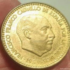 Monedas Franco: 1 PESETA DE FRANCO 1953 * 56 MUY BONITA, CON BRILLO ORIGINAL, SE LEE (PLUS ULTRA)
