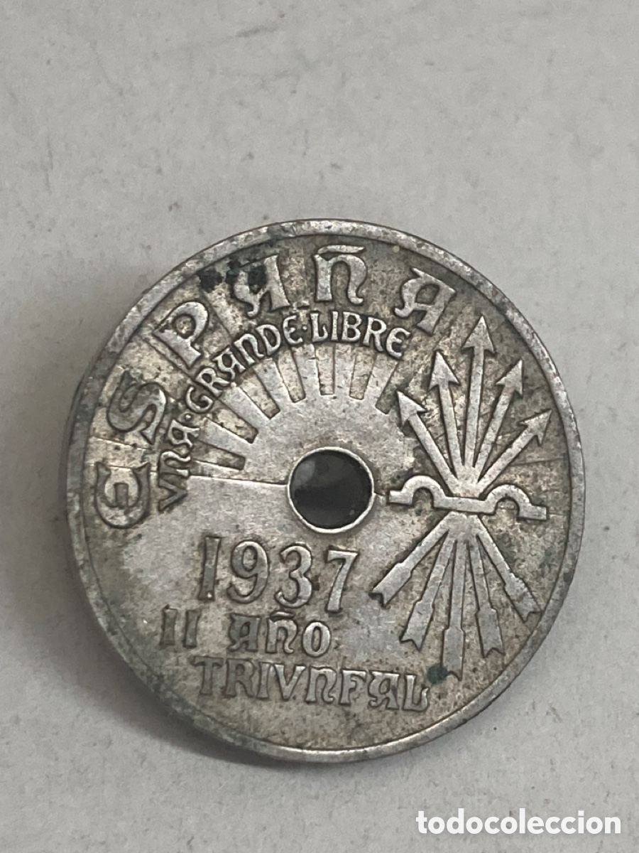 Monedas Franco: Monedas de 25 c&eacute;ntimos 1937 - Foto 2