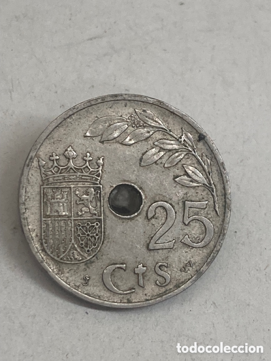 Monedas Franco: Monedas de 25 c&eacute;ntimos 1937 - Foto 1