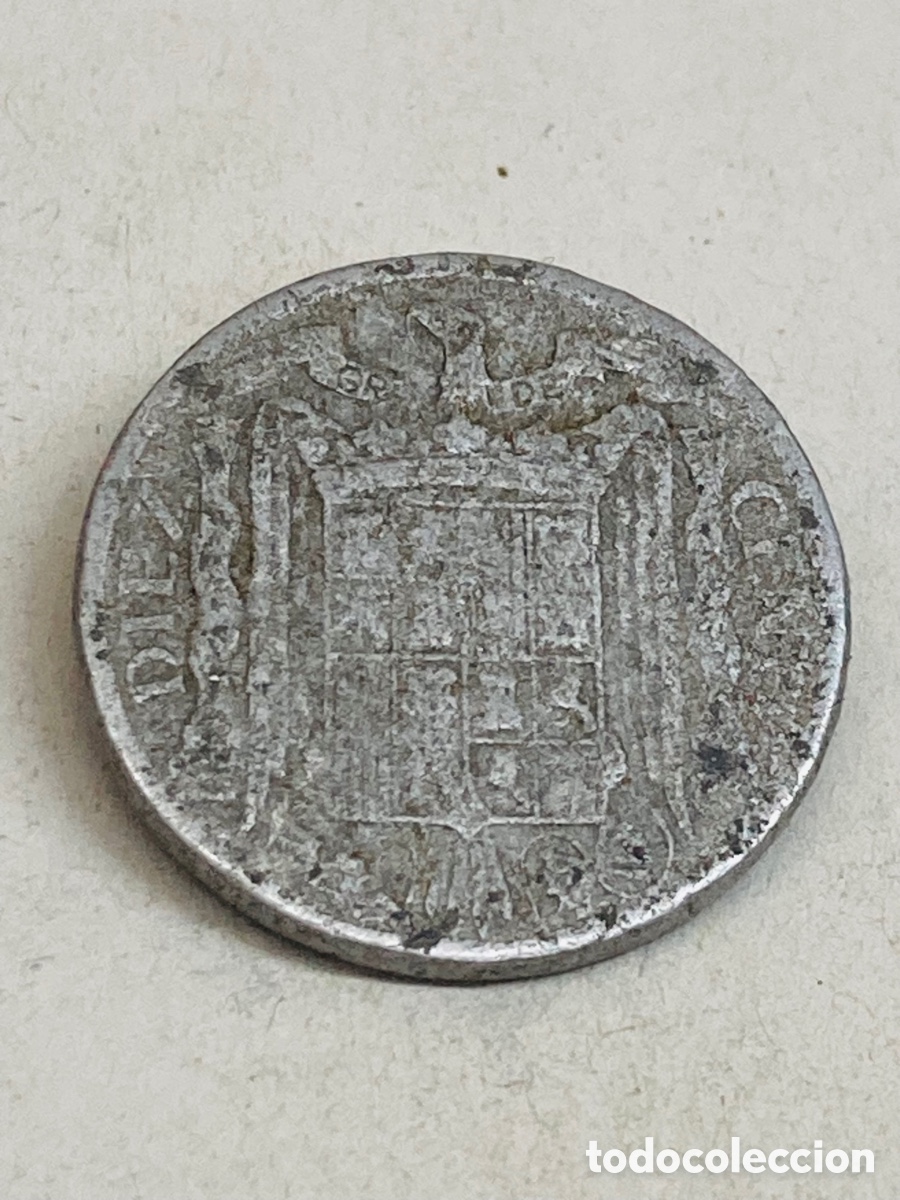 Monedas Franco: Moneda diez c&eacute;ntimos 1940 - Foto 2