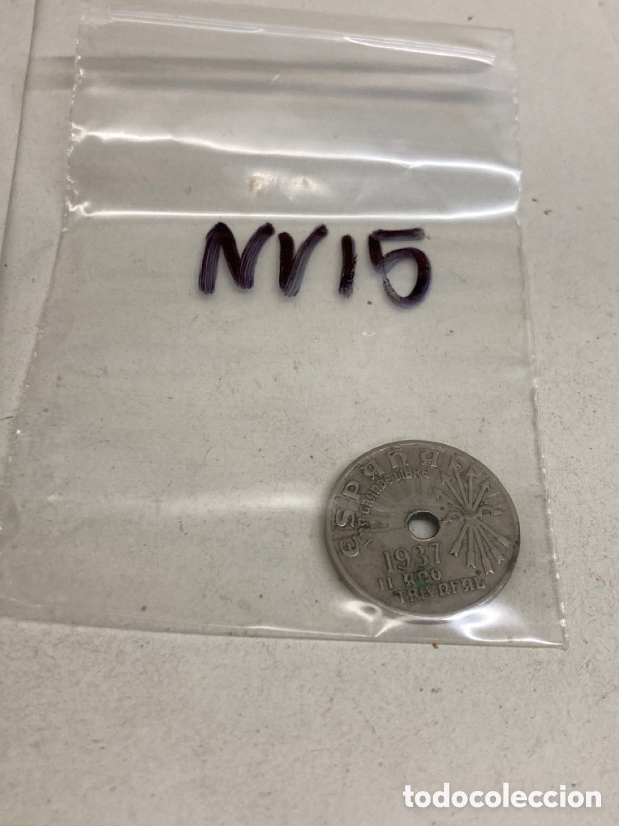 Monedas Franco: Moneda de 25 c&eacute;ntimos 1937 - Foto 3